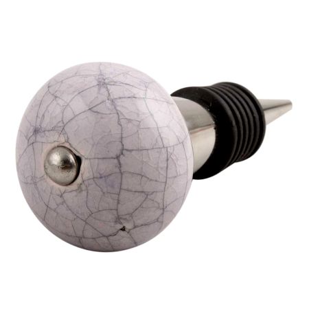 Light Purple Crackle Ceramic Wine Stopper